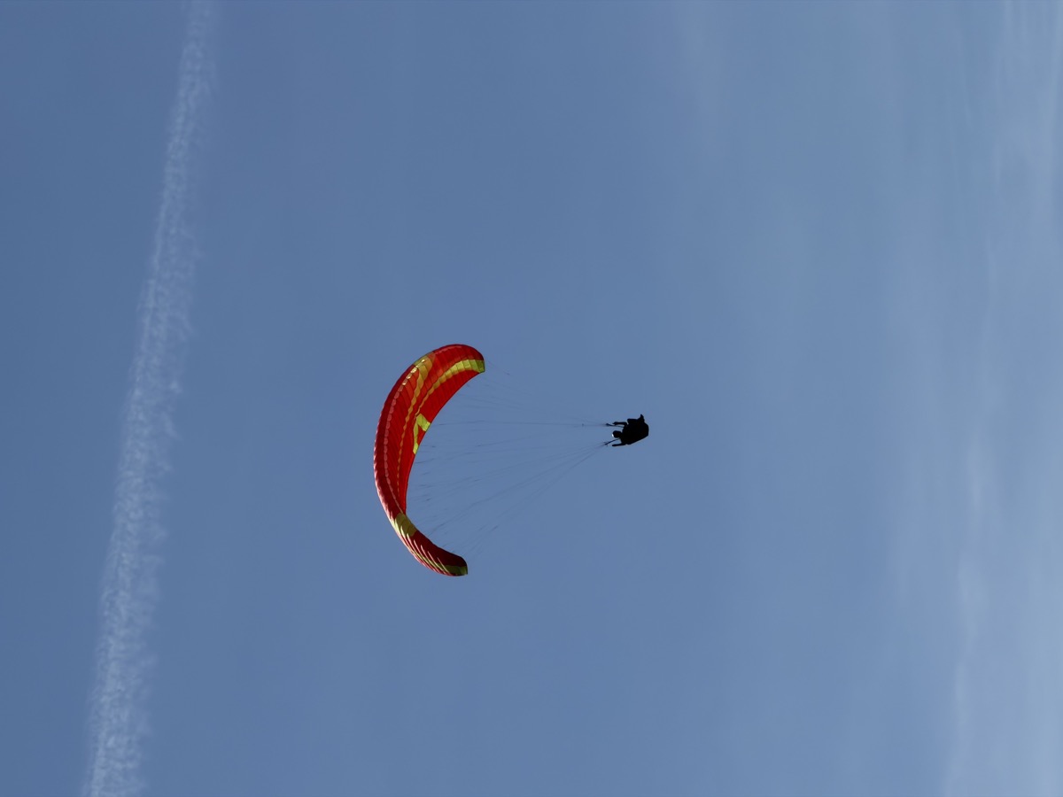 Stefan Kreißl beim Gleitschirmfliegen